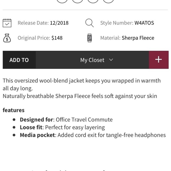 Lululemon So Sherpa Hooded Wool Jacket - Picture 9 of 10